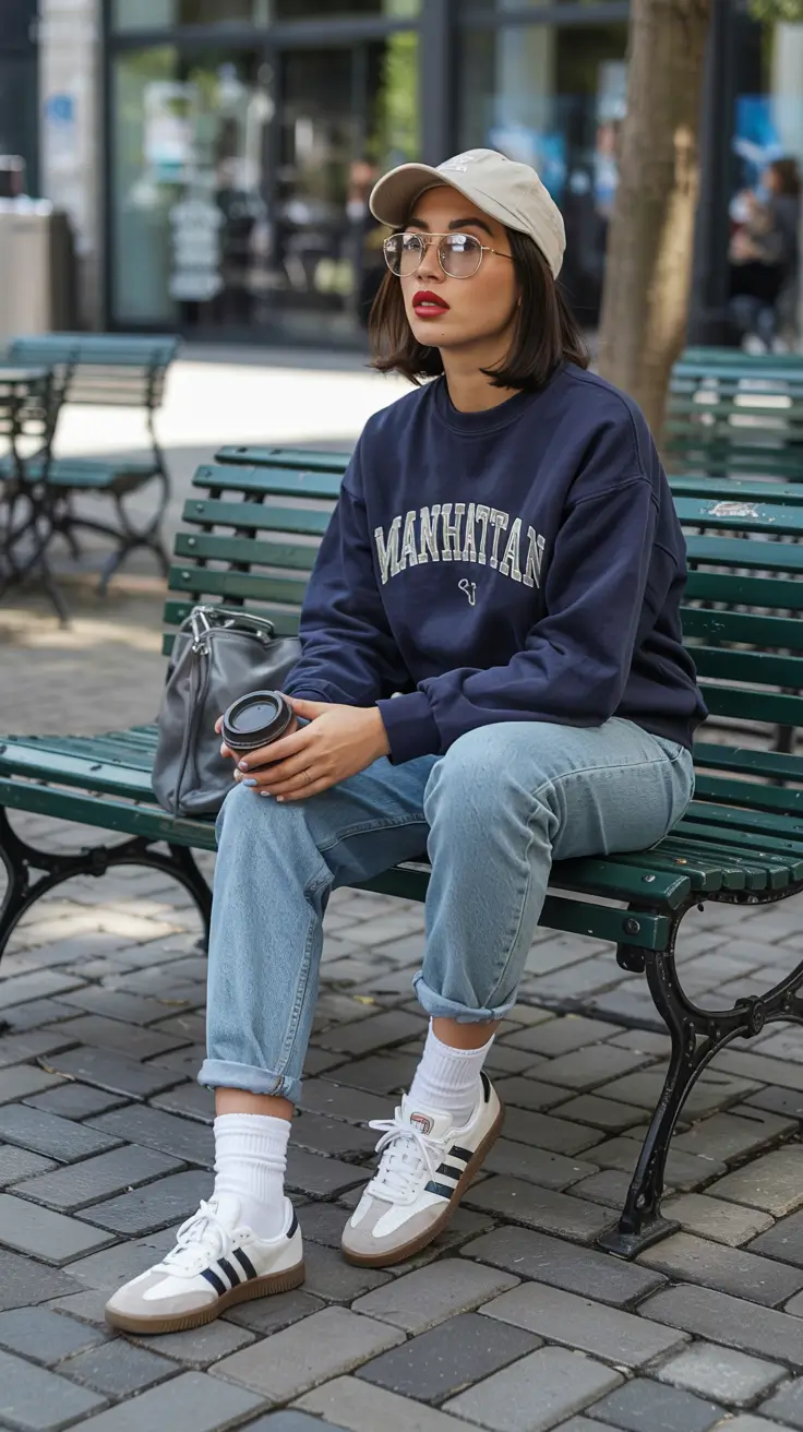 early winter outfits Sporty Ease with a Cool-Girl Edge