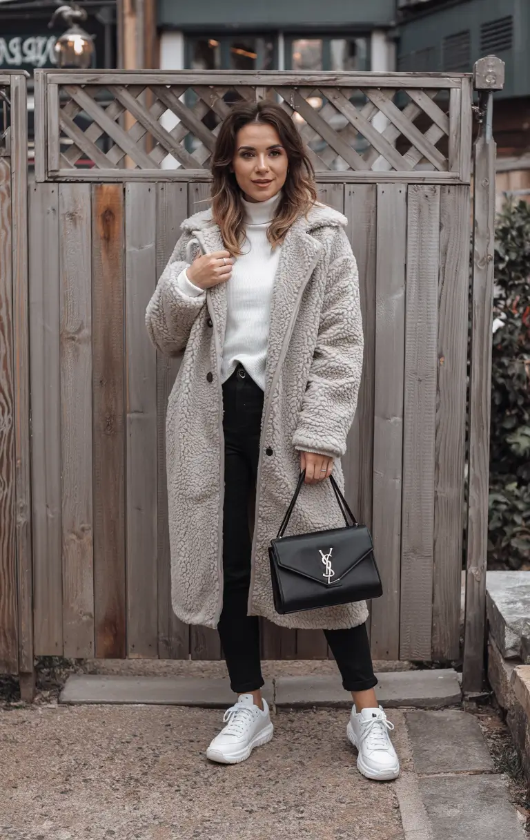 early winter outfits Cozy Textures with Elevated Neutrals