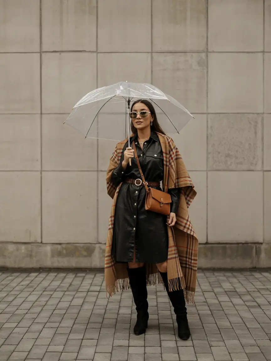 early winter outfits Classic Checks with Modern Edge