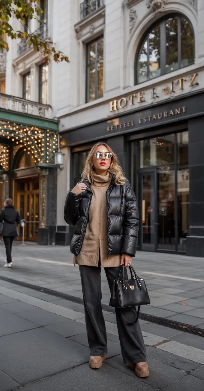 fall winter outfits 2025 Puffer Coat Luxe Comfort