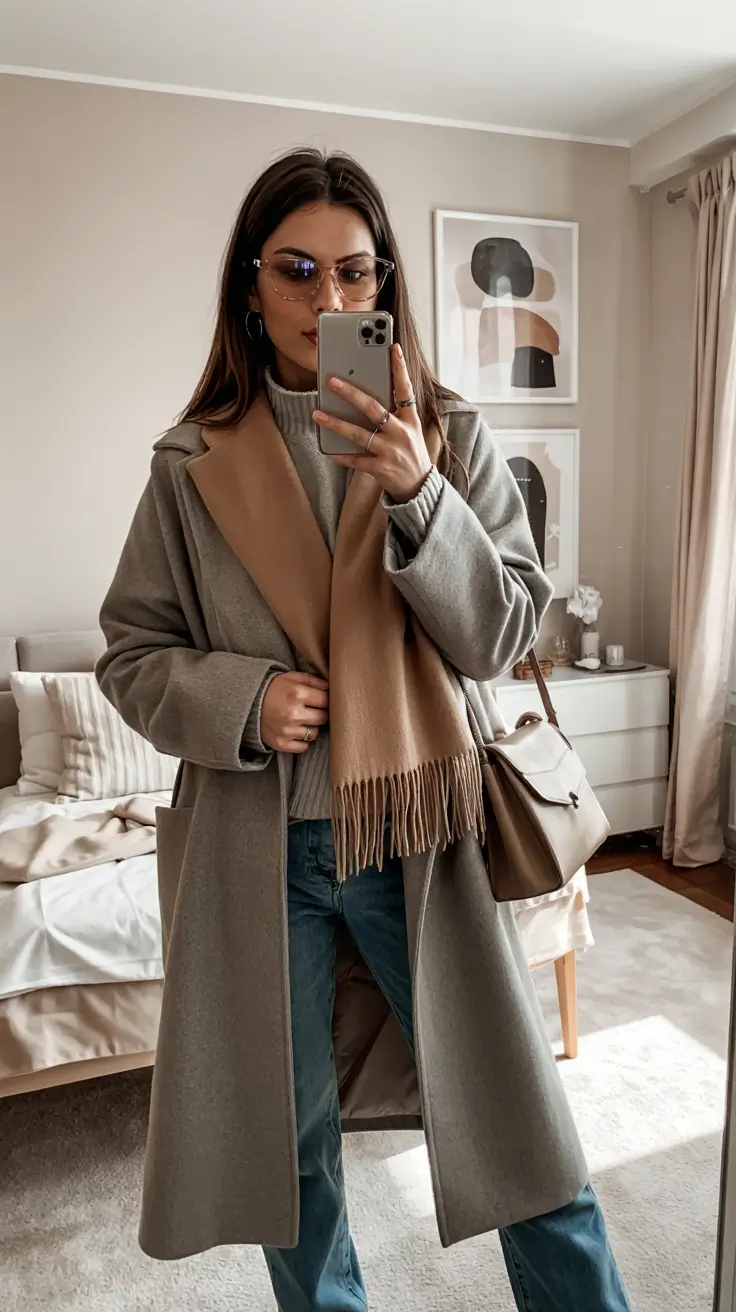 fall winter outfits 2025 Minimalist Layers in Soft Neutrals