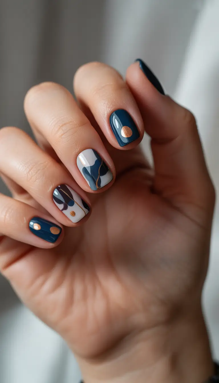 dark winter nails 2025 copper moon shadows