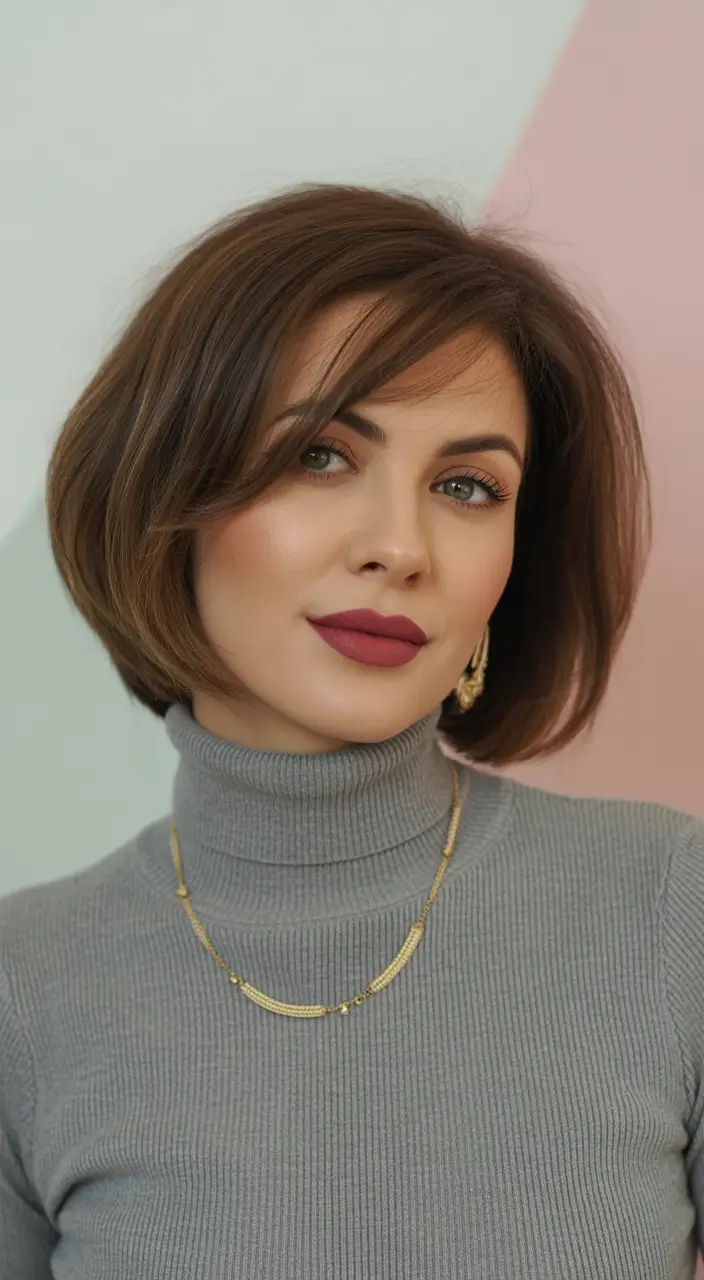 Bob Hairstyles Ideas Winter 2025-2026 Classic Rounded Brunette Bob