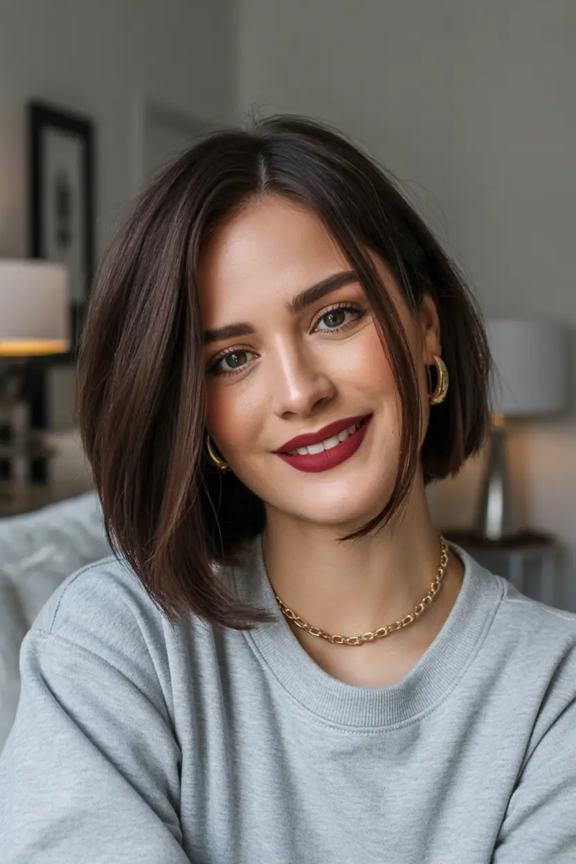 Bob Hairstyles Ideas Winter 2025-2026 Glossy Espresso Sleek Bob