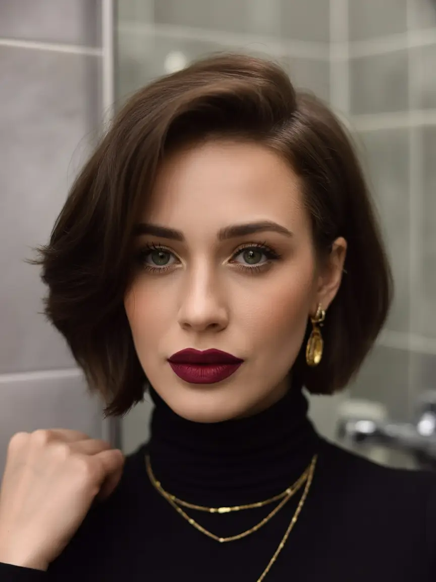 Bob Hairstyles Ideas Winter 2025-2026 Side-Swept Volume Bob