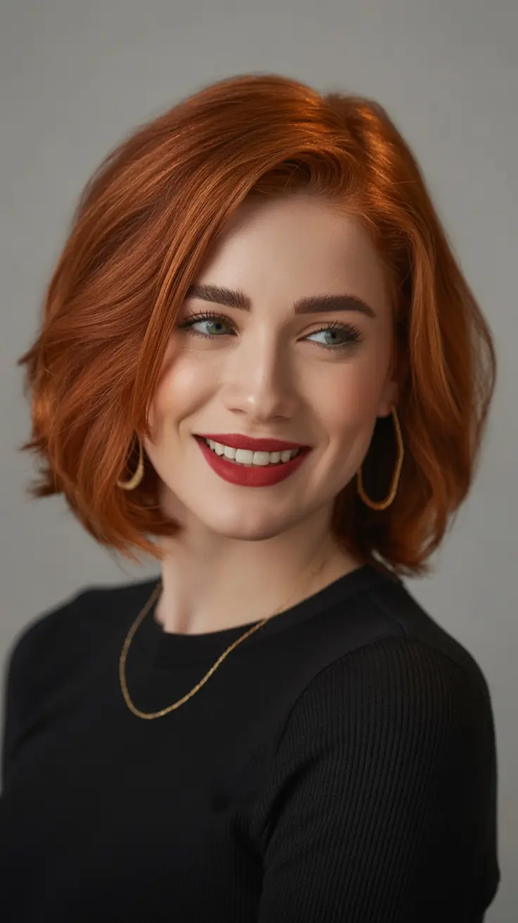 Bob Hairstyles Ideas Winter 2025-2026 Copper Shine Layered Bob