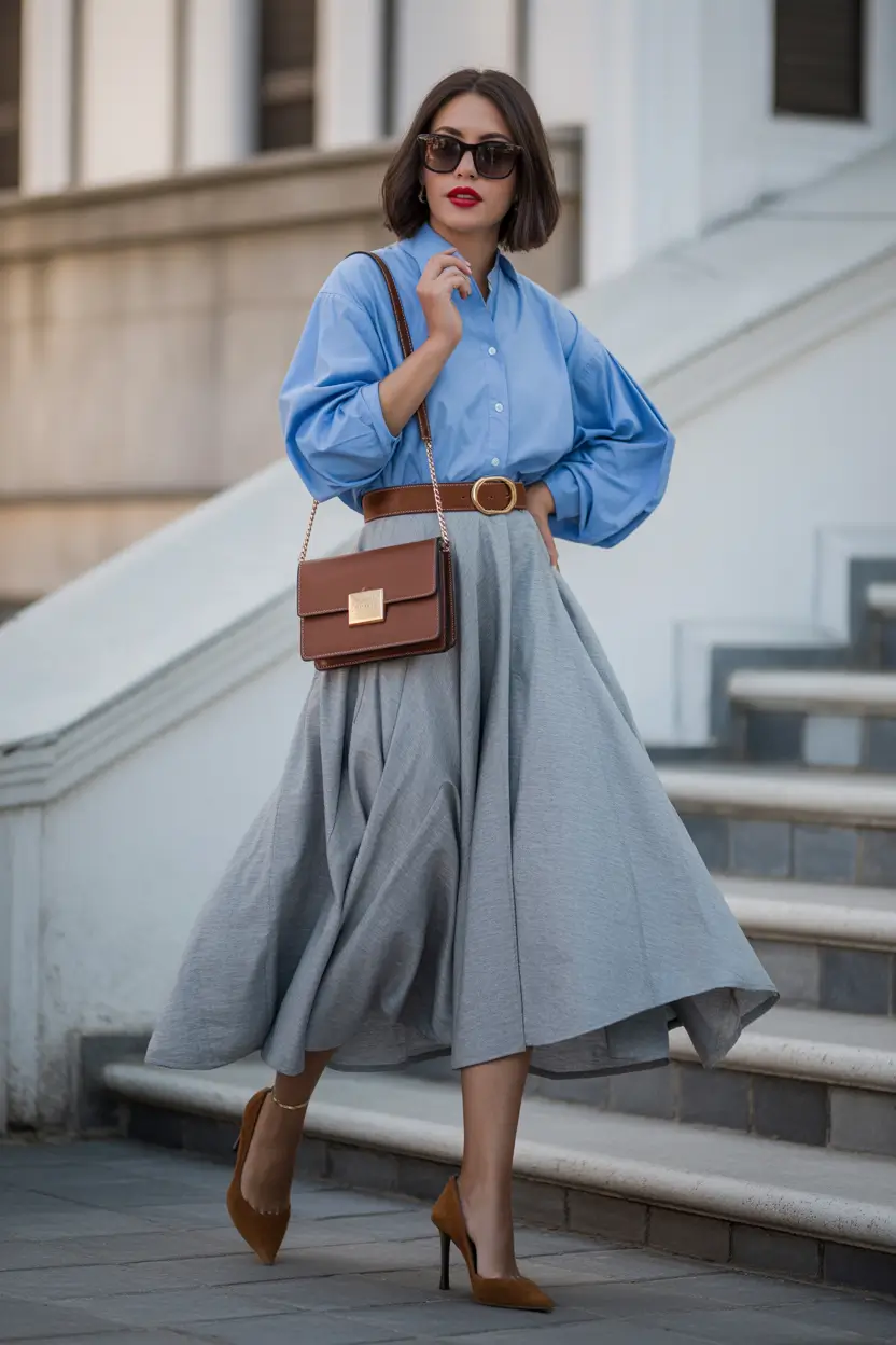 casual outfits for women 2026 city classic blue and gray reimagined