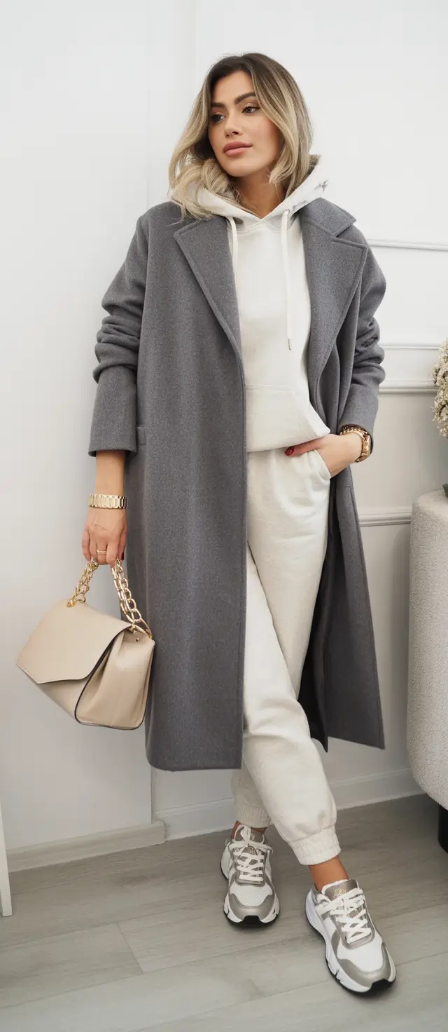 casual winter outfits Monochrome Lounge Luxe