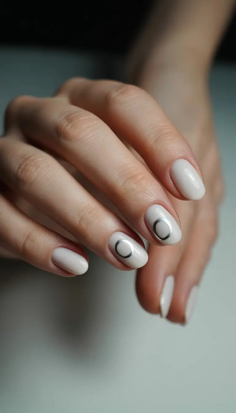 classy winter nails 2025-2026 minimal lunar white