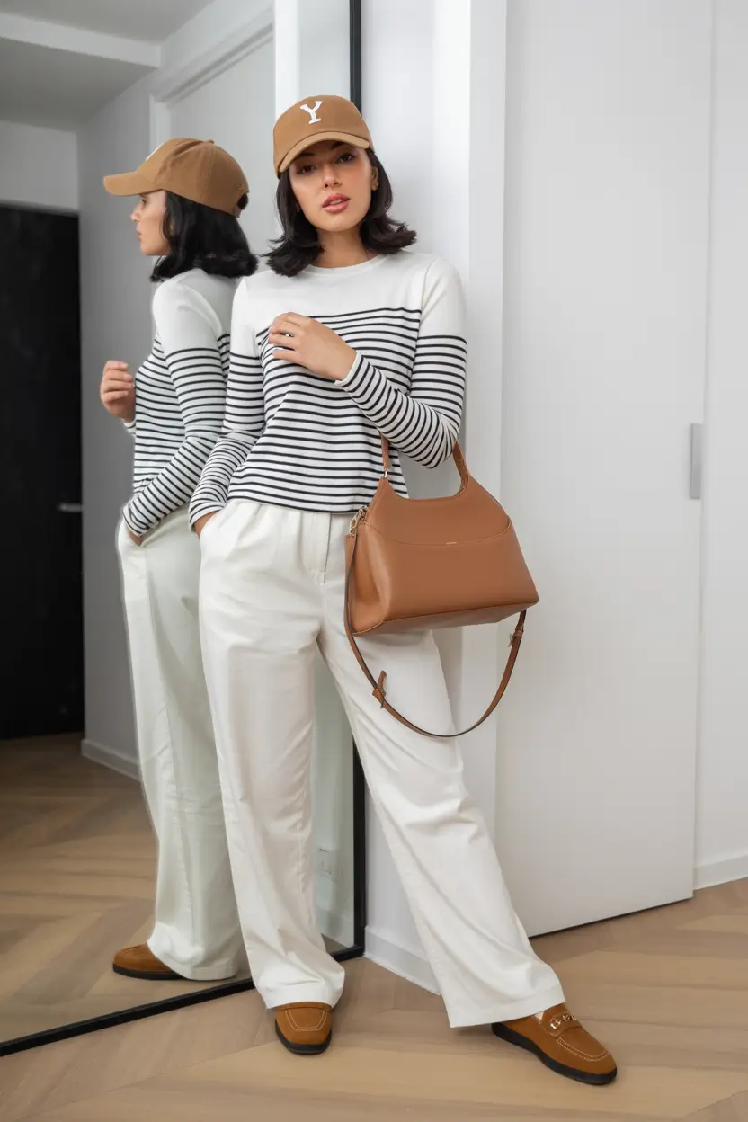 comfy outfits for women 2026 parisian stripes everyday ease