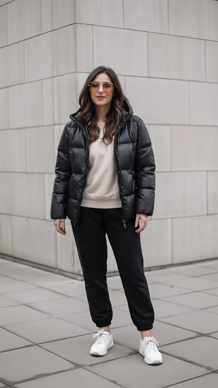 puffer jacket outfit Minimalist Streetwear Energy