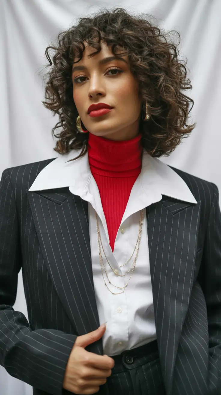 Cute Hairstyles for Winter 2025-2026 Modern Curly Bob with Volume