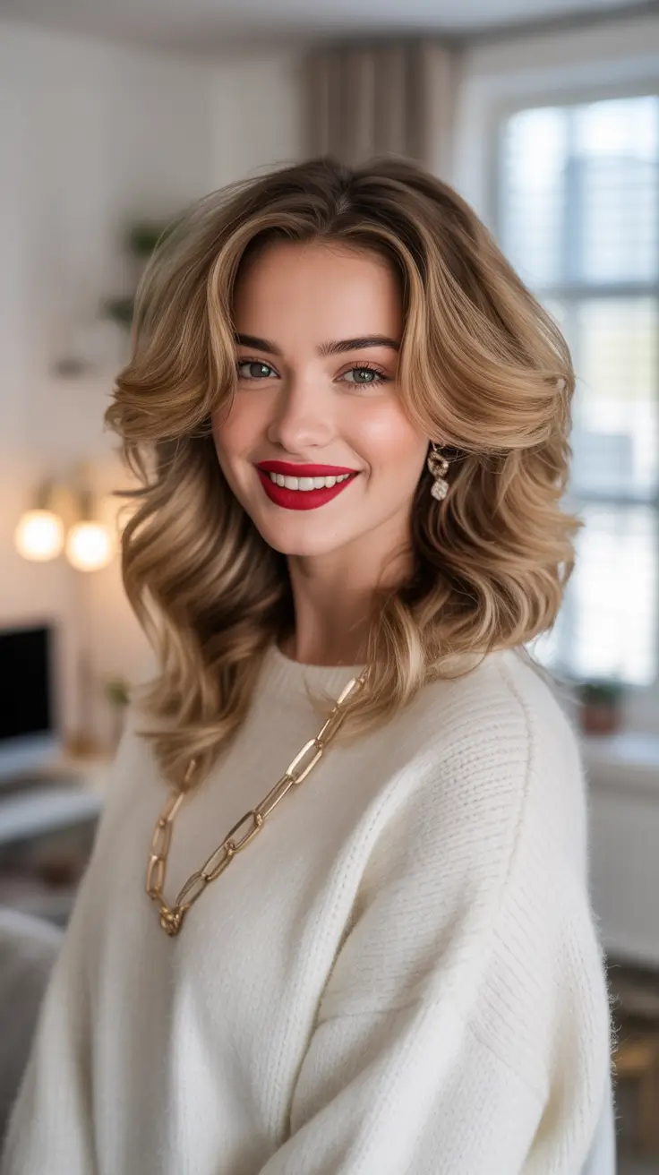 Cute Winter Haircuts 2025-2026 Inspiration Luxurious Retro Layers with Bouncy Ends