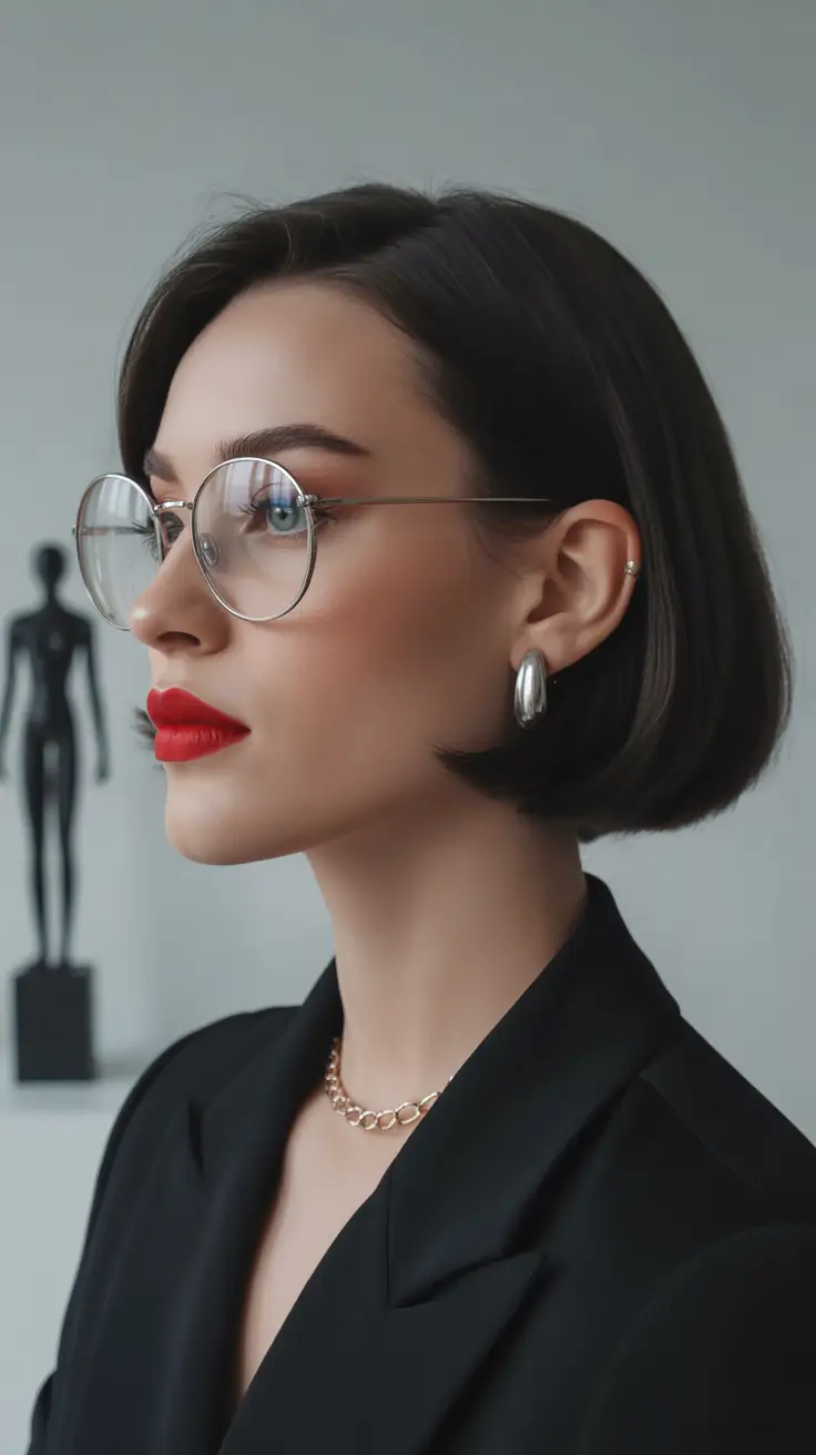 Cute Winter Haircuts 2025-2026 Inspiration Classic Precision Bob with Sleek Lines