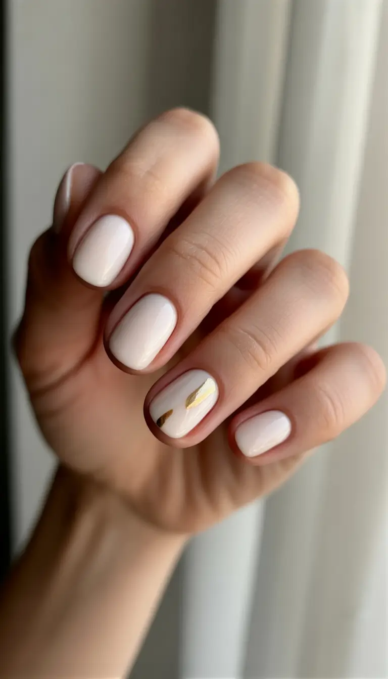 cute winter nails 2025-2026 golden petal whisper