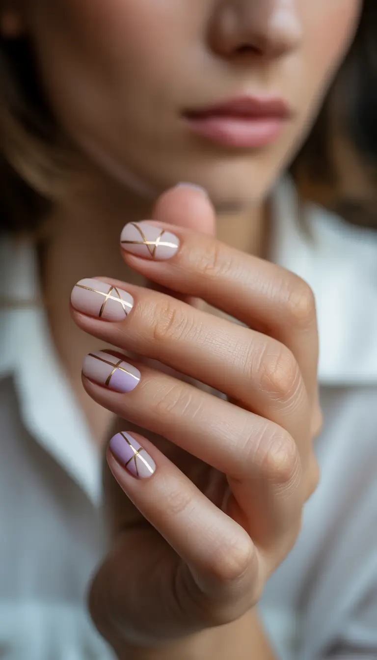 cute winter nails 2025-2026 rose quartz lines