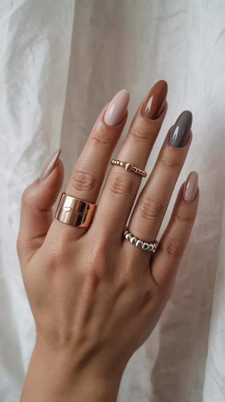 Fall Nail design and Color for November 2025 Warm Neutrals in a Modern Palette