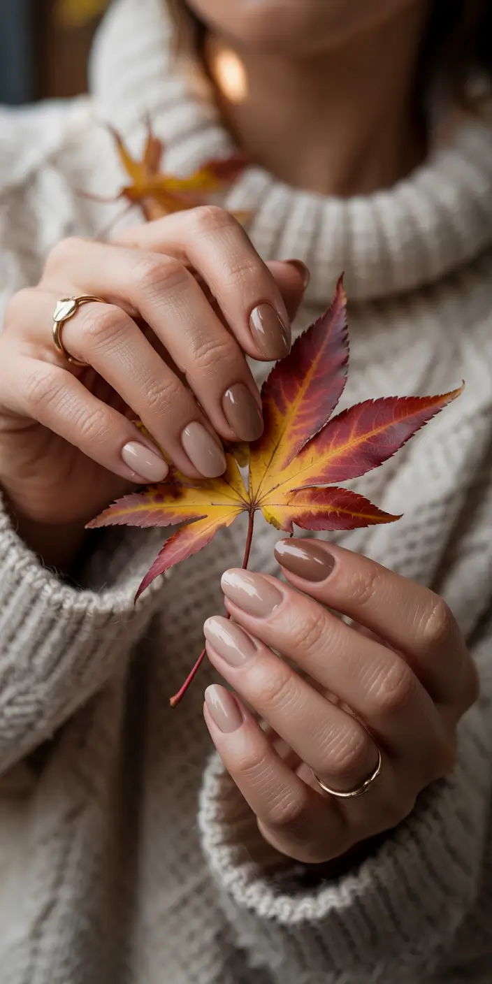 fall/winter nails color Soft Neutrals For Cozy Days