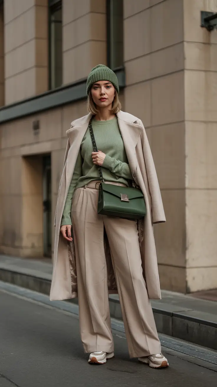 winter fashion inspo Sage Green Harmony