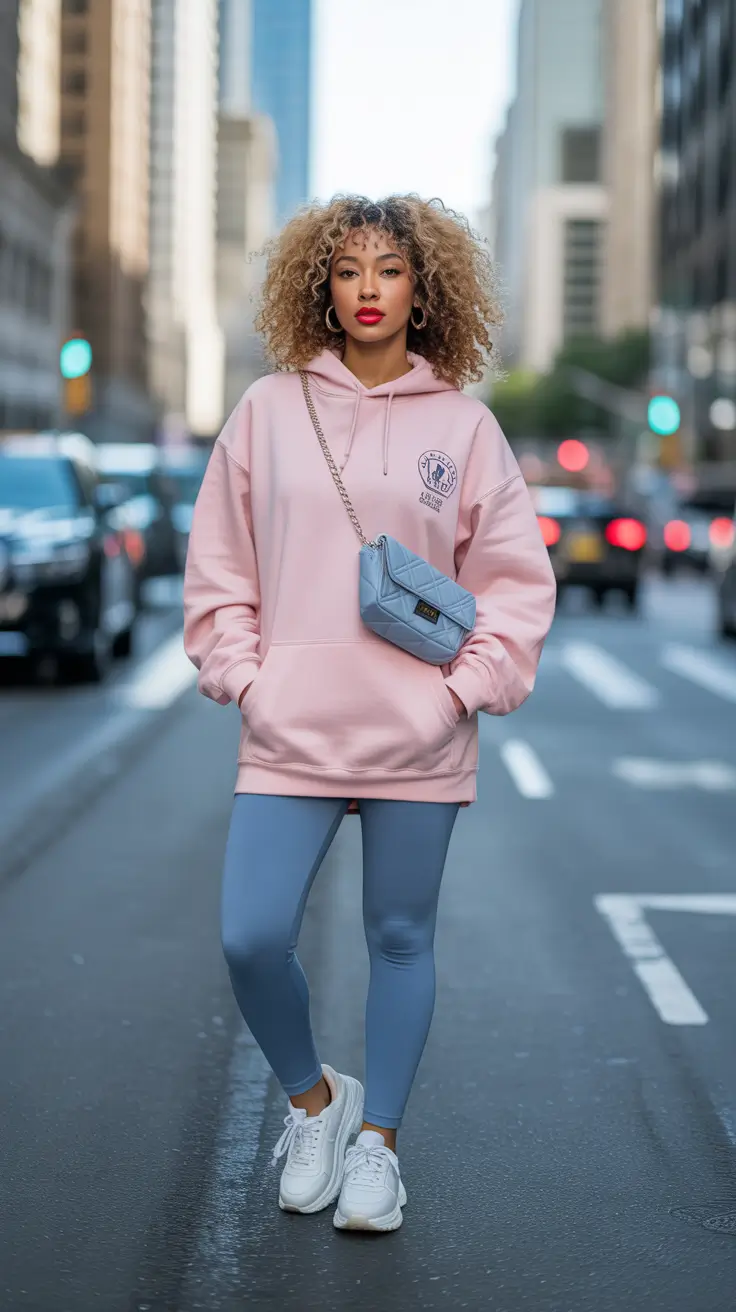 legging outfits ideas 2026 Playful Street Energy