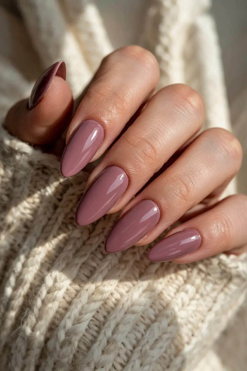 winter color nails 2025 soft mauve warmth