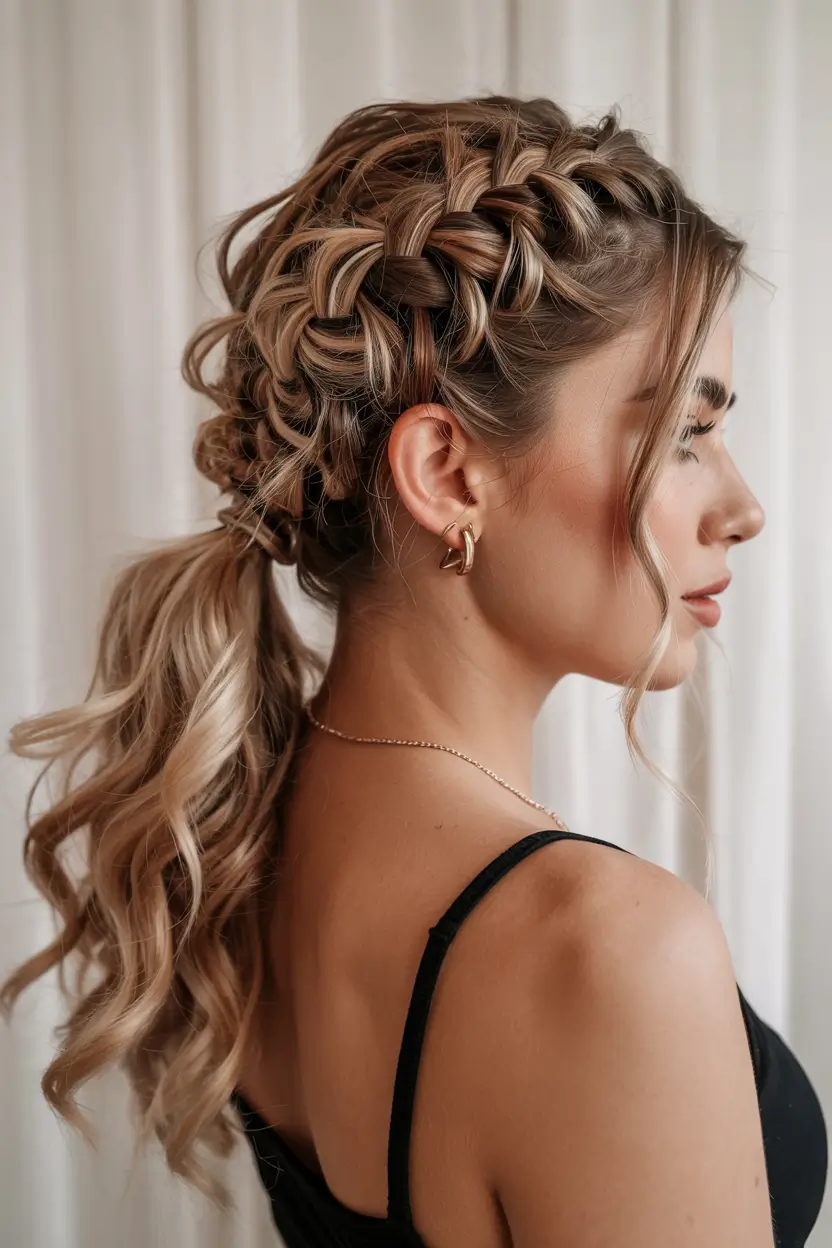 November 2025 Fresh Hairstyles Ideas Braided Ponytail With Volume