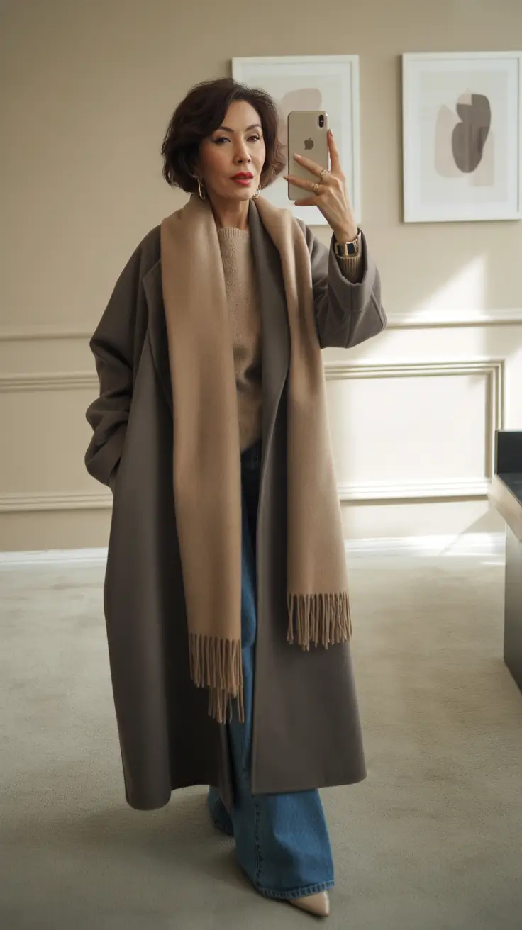 winter outfits over 50 minimalism with a luxe touch