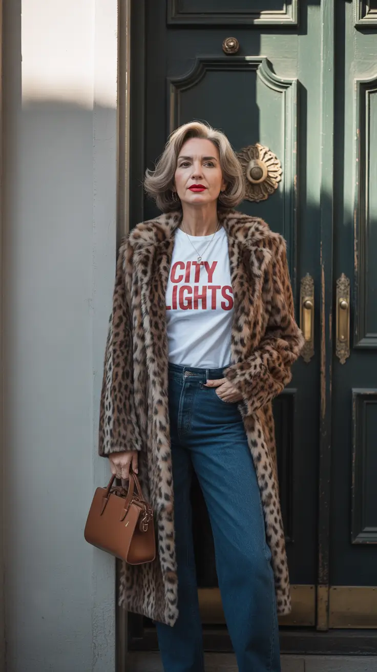 winter outfits over 50 urban edge with a wild twist