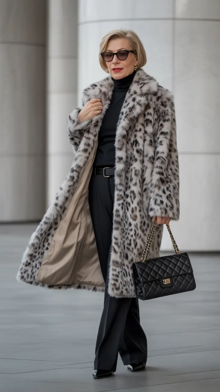 winter outfits over 50 timeless monochrome with statement outerwear