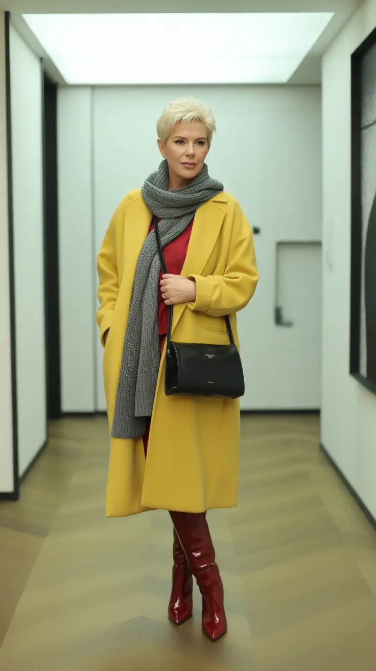 winter outfits over 50 bold colors clean lines