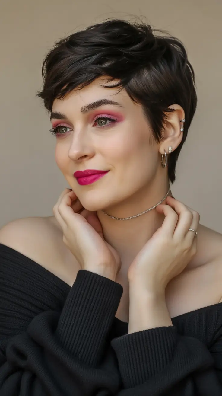 winter pixie haircuts Chic Short Pixie With Flirty Bangs