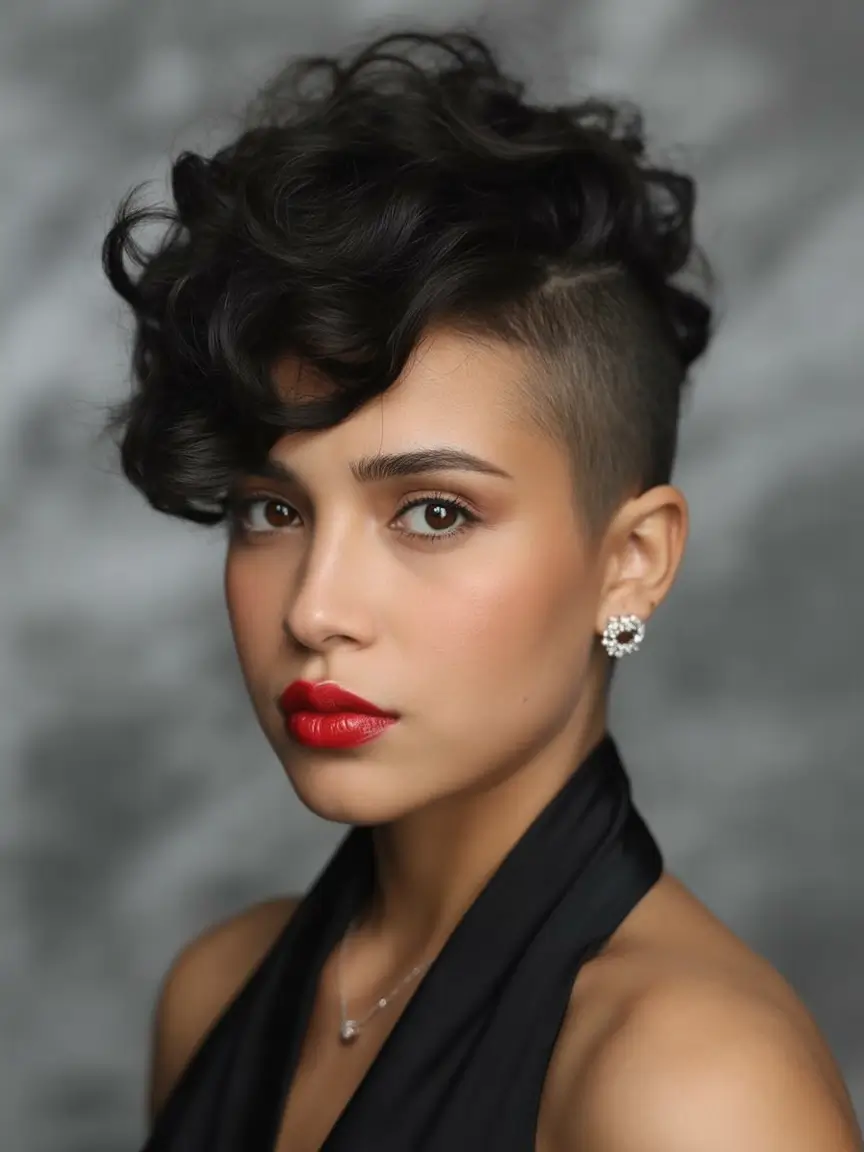 winter pixie haircuts Curly Pixie Undercut Drama
