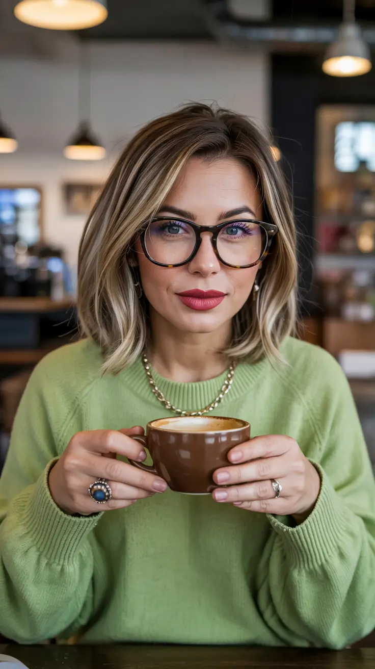 short winter haircuts Soft Blonde Lob With Face-Framing Layers