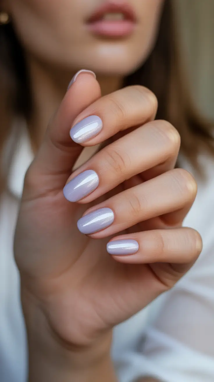 winter almond nails Subtle Lavender Sheen