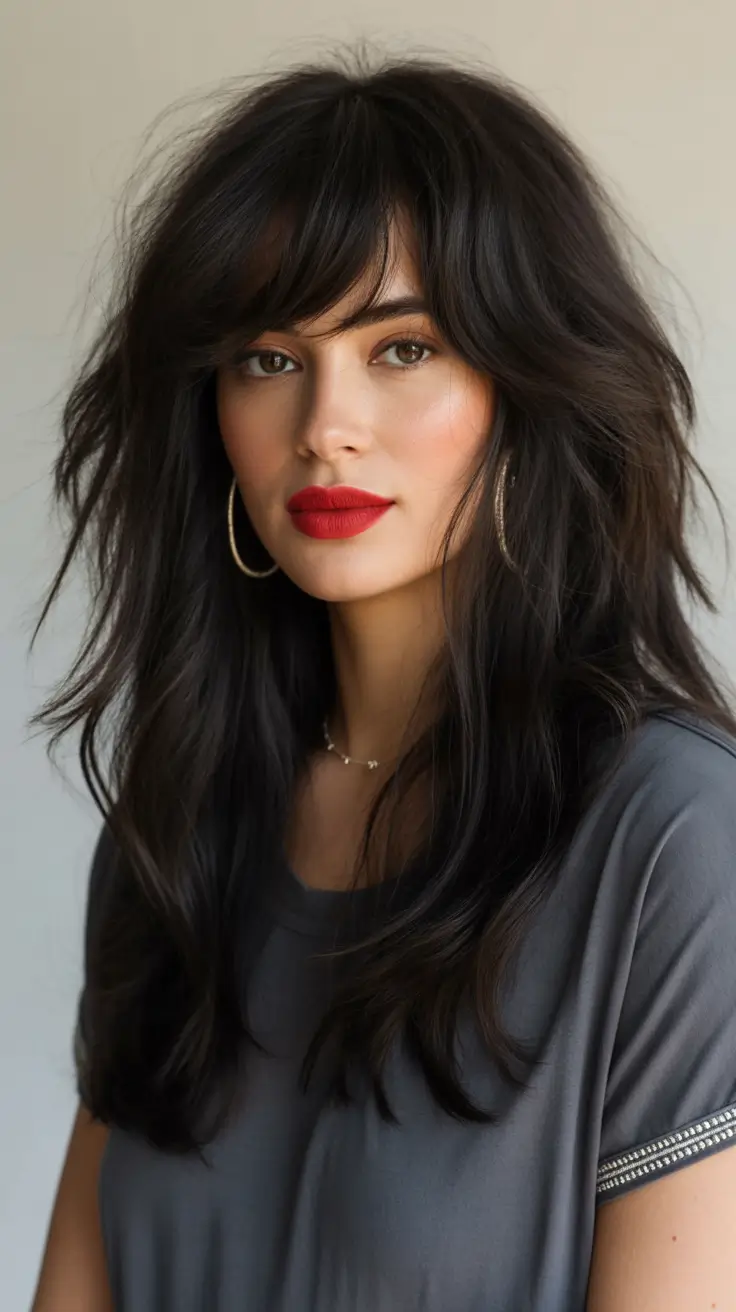 Trendy Fall & Winter Haircuts Ideas 2025-2026 Volume And Fringe For A Modern Retro Vibe