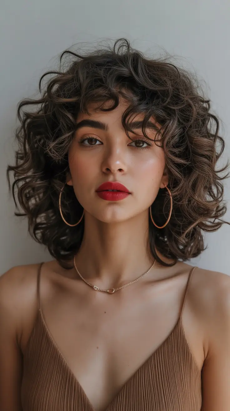 Trendy Fall & Winter Haircuts Ideas 2025-2026 Curly Bob With Vintage Charm
