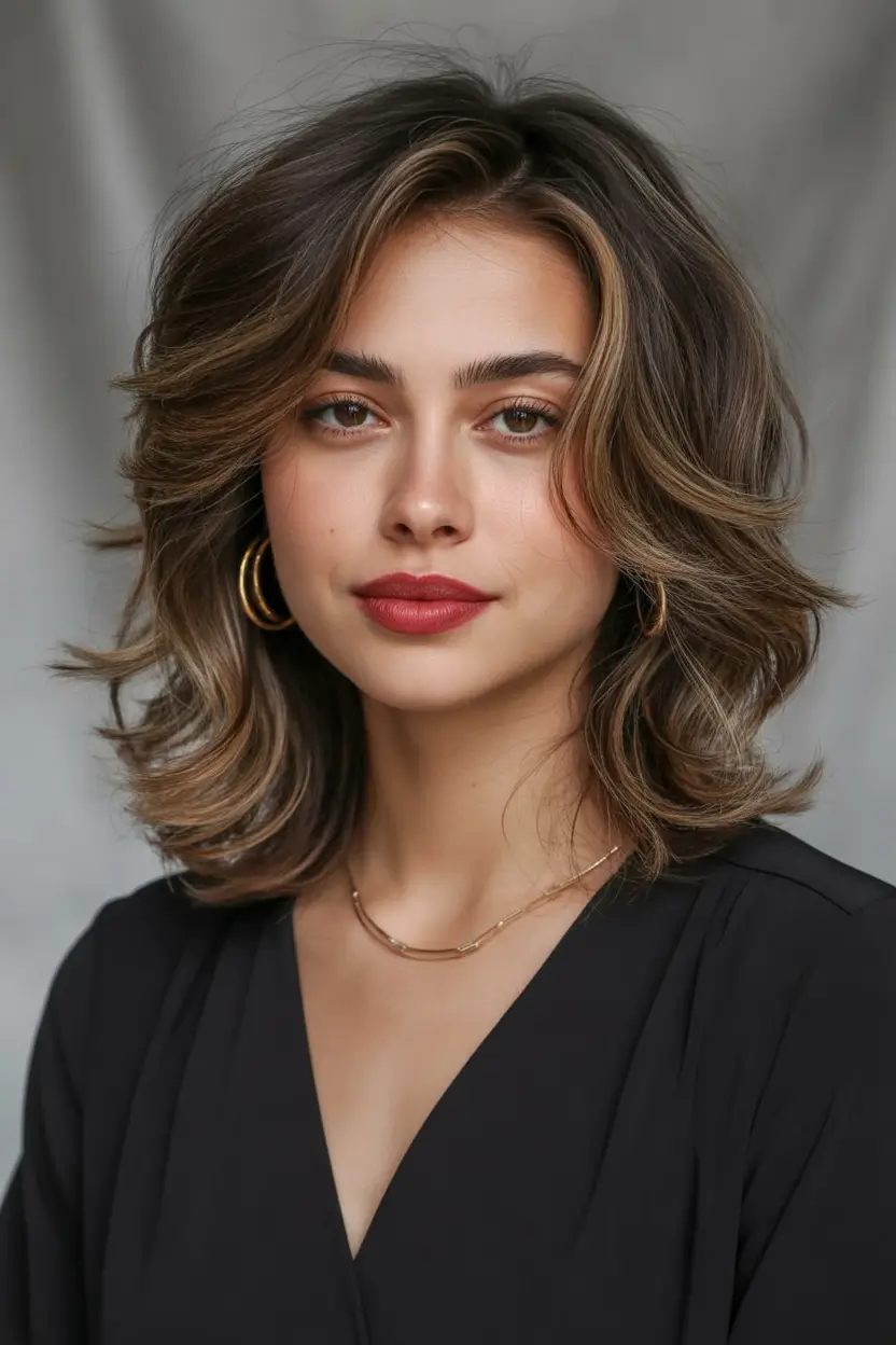 Trendy Fall & Winter Haircuts Ideas 2025-2026 Chic Mid-Length Layers with Volume