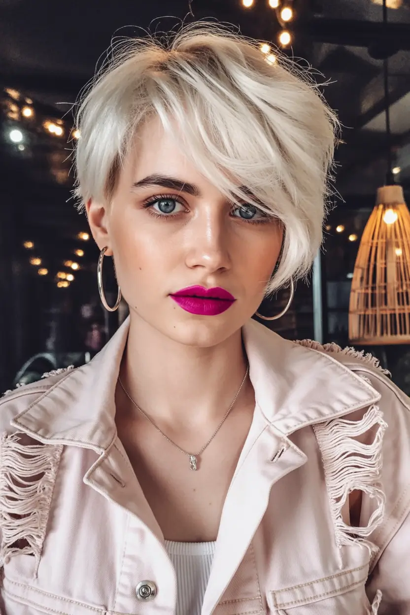 Trendy Fall & Winter Haircuts Ideas 2025-2026 Textured Short Cut with Bold Energy