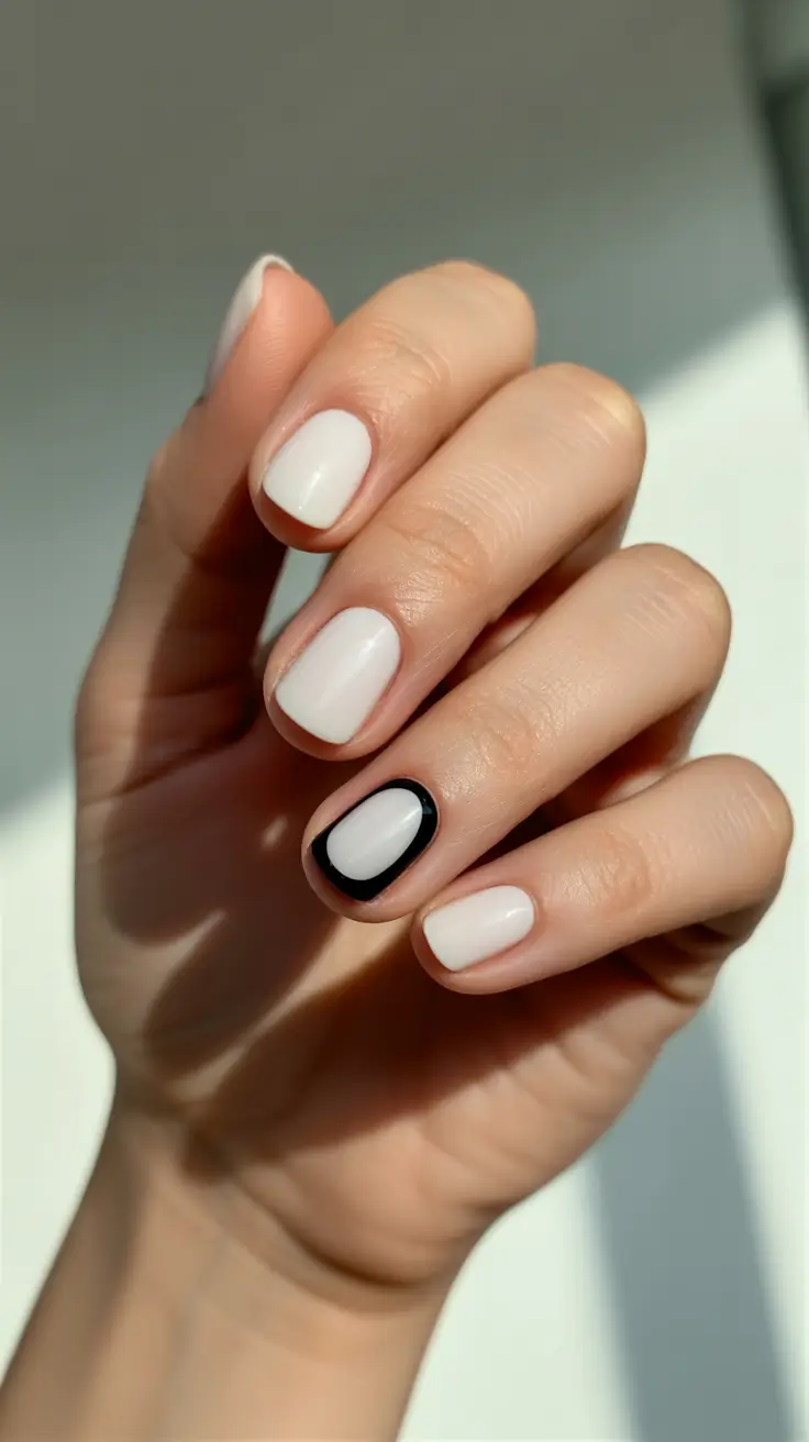 simple winter nails Outlined Simplicity