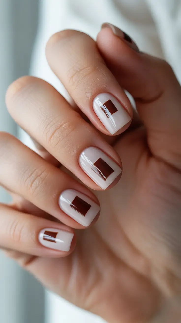 simple winter nails Modern Metallic Minimalism