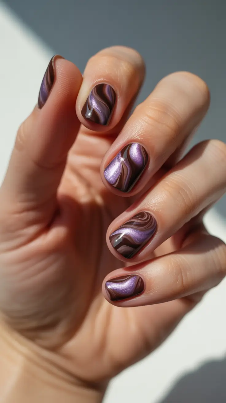 dark-winter-nail-colors-violet-chrome-melt