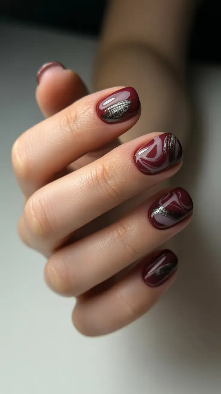 dark-winter-nail-colors-crimson-storm-with-silver-veins