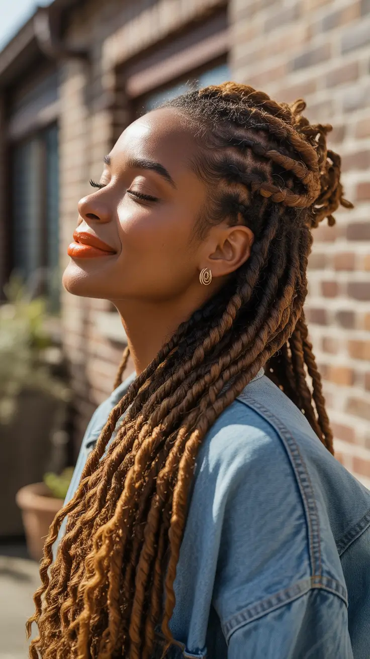 winter hair colors for black women Maple Twist Locs