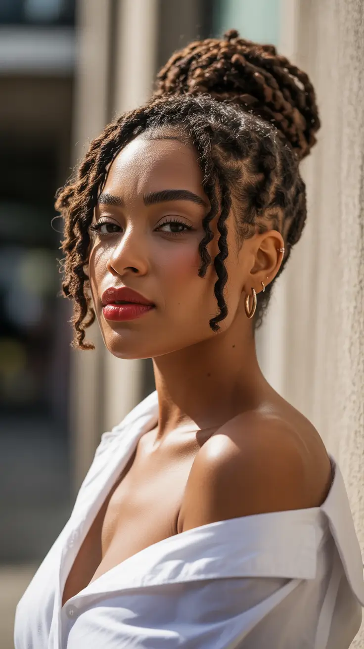 winter hair colors for black women Espresso Twist Bun