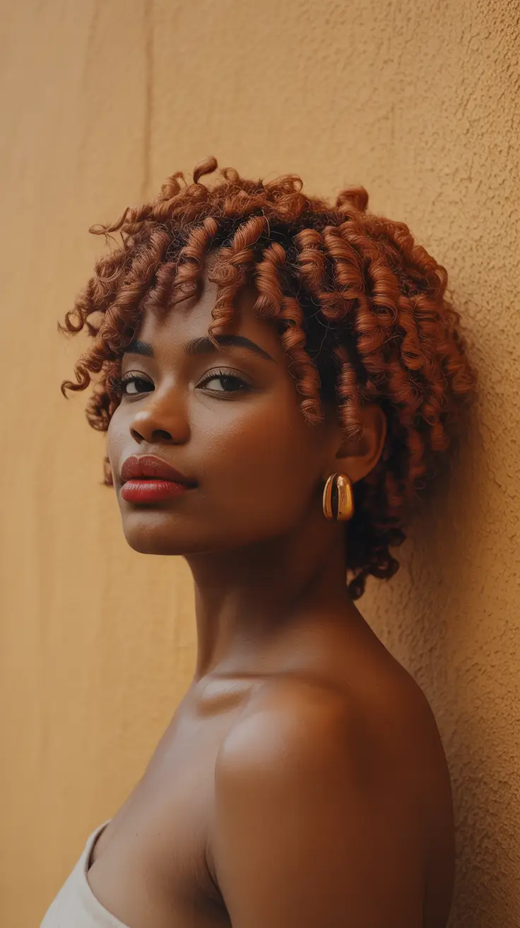 winter hair colors for black women Spiced Cinnamon Coils