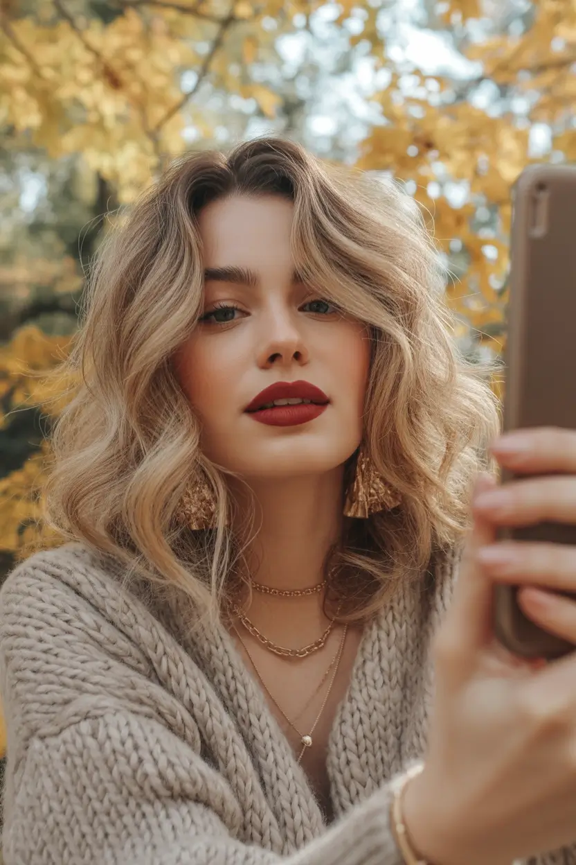 Winter 2025-2026 Hair Colors Ideas for Blondes Champagne Blonde with Natural Root Shadow