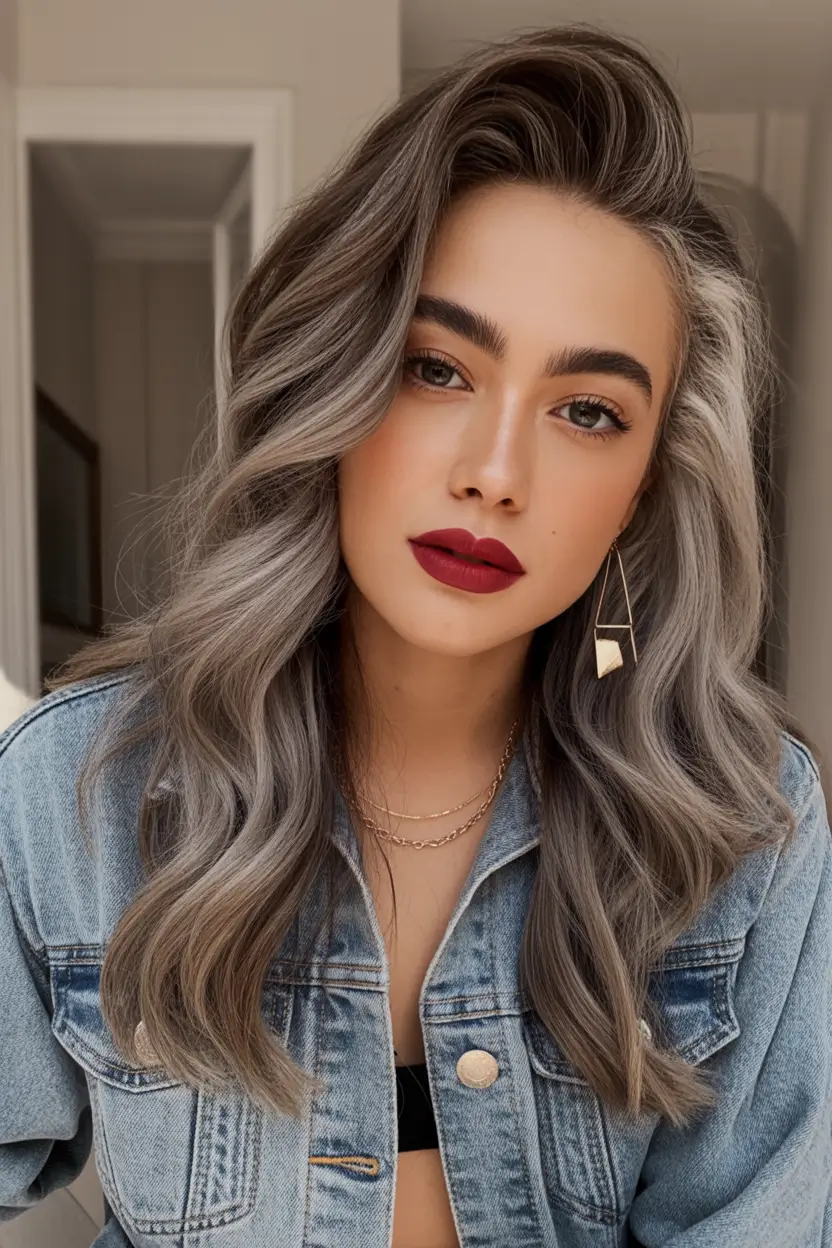 Winter 2025-2026 Hair Colors Ideas for Brown Hair Smoky Dimensional Brunette