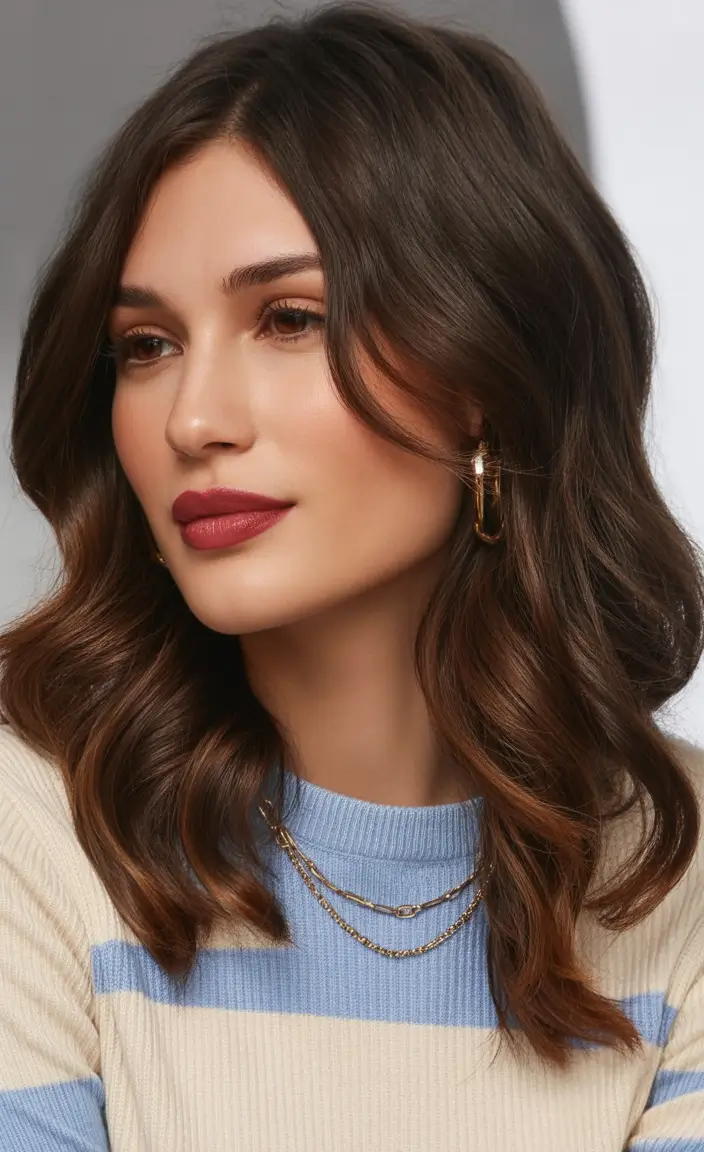 Winter 2025-2026 Hair Colors Ideas for Brown Hair Classic Chocolate Bob