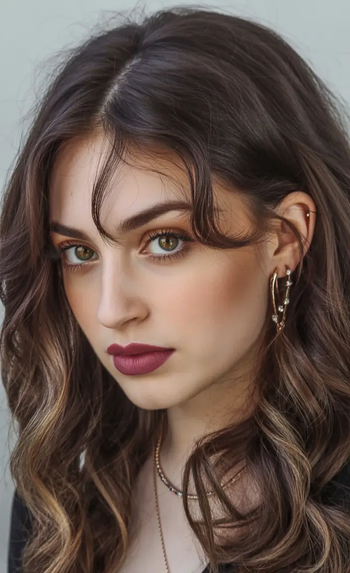 Winter 2025-2026 hair colors ideas for brown hair Subtle Dimension with Soft Waves