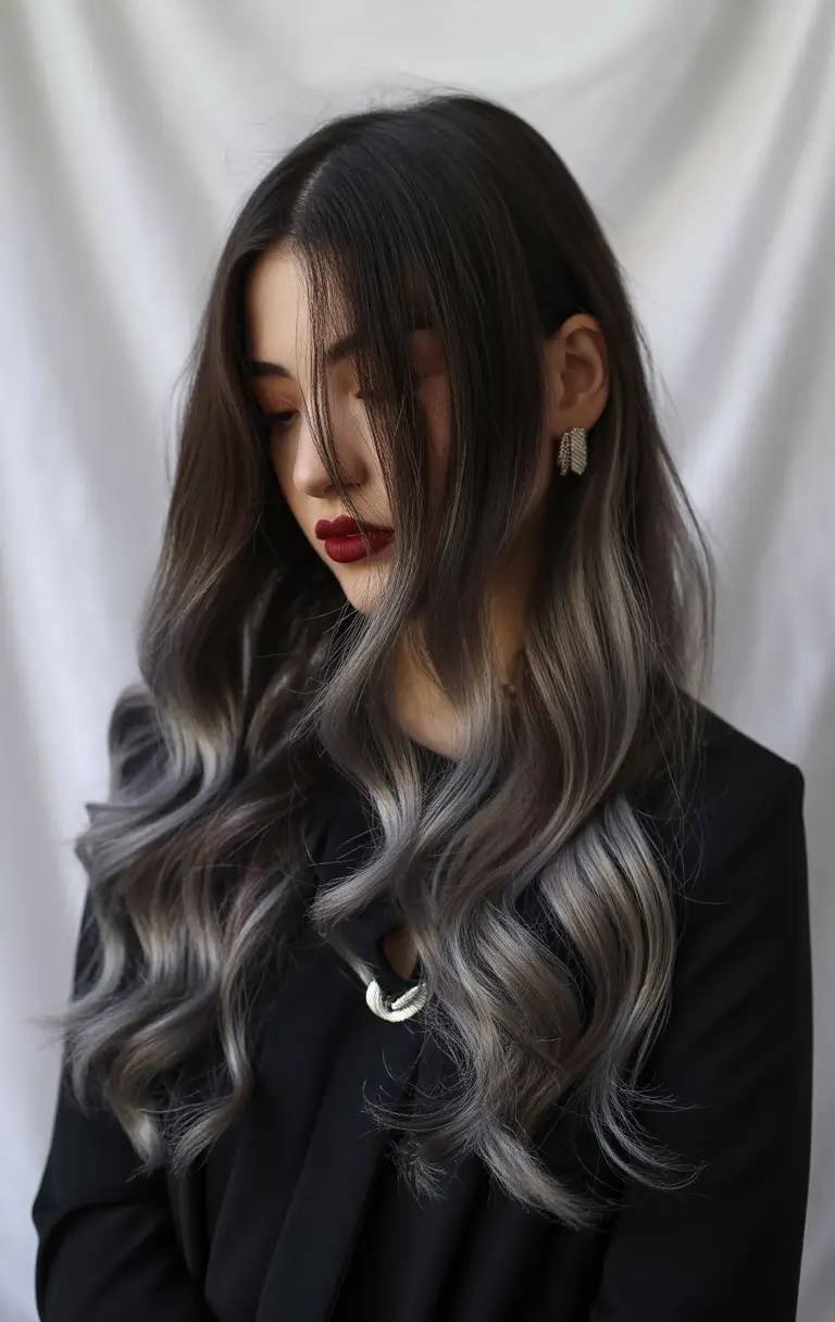 Winter 2025-2026 hair colors ideas for brown hair Glossy Burgundy Curls for a Festive Touch